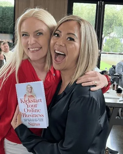 A reader holding Kickstart Your Online Business