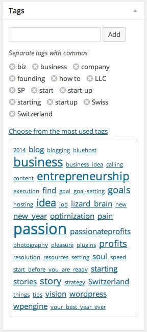 How I got my blog post on the first page on Google - WordPress tags