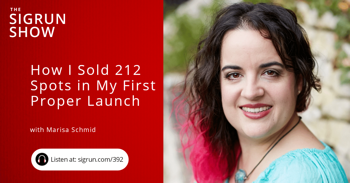 How I sold 212 spots in my first proper launch with Marisa Schmid