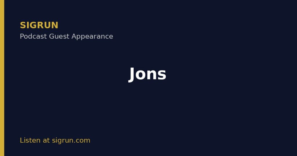 Sigrun guest appearance on Jons podcast